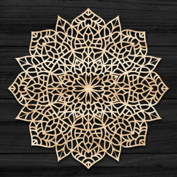Intra απο ξύλο plywood 3mm-4mm πάχος 3D Mandala για Cricut Δίασταση 30x30 cm INTRAFABR-69582653 - Image 1