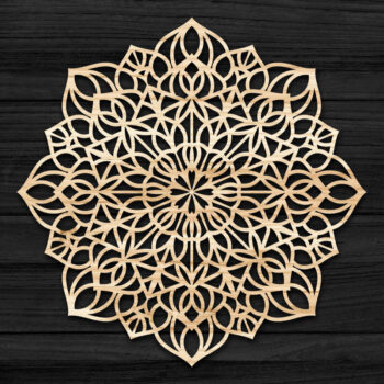 Intra απο ξύλο plywood 3mm-4mm πάχος 3D Mandala για Cricut Δίασταση 30x30 cm INTRAFABR-69584128 - Image 1