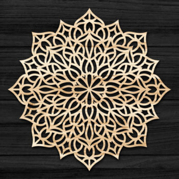 Intra απο ξύλο plywood 3mm-4mm πάχος 3D Mandala για Cricut Δίασταση 30x30 cm INTRAFABR-69584481 - Image 1