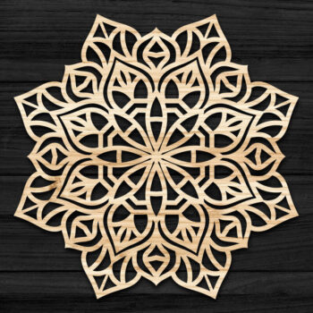 Intra απο ξύλο plywood 3mm-4mm πάχος 3D Mandala για Cricut Δίασταση 30x30 cm INTRAFABR-69584666 - Image 1
