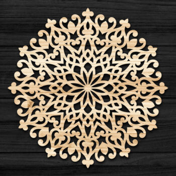 Intra απο ξύλο plywood 3mm-4mm πάχος 3D Mandala για Cricut Δίασταση 30x30 cm INTRAFABR-69585237 - Image 1