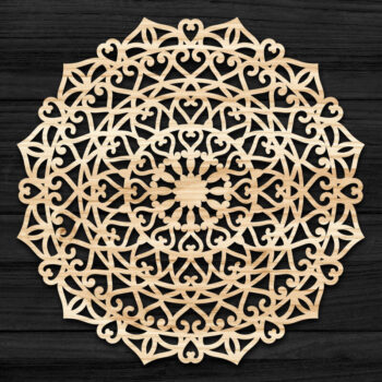 Intra απο ξύλο plywood 3mm-4mm πάχος 3D Mandala για Cricut Δίασταση 30x30 cm INTRAFABR-69585518 - Image 1