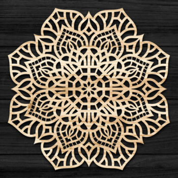 Intra απο ξύλο plywood 3mm-4mm πάχος 3D Mandala για Cricut Δίασταση 30x30 cm INTRAFABR-69575222 - Image 1