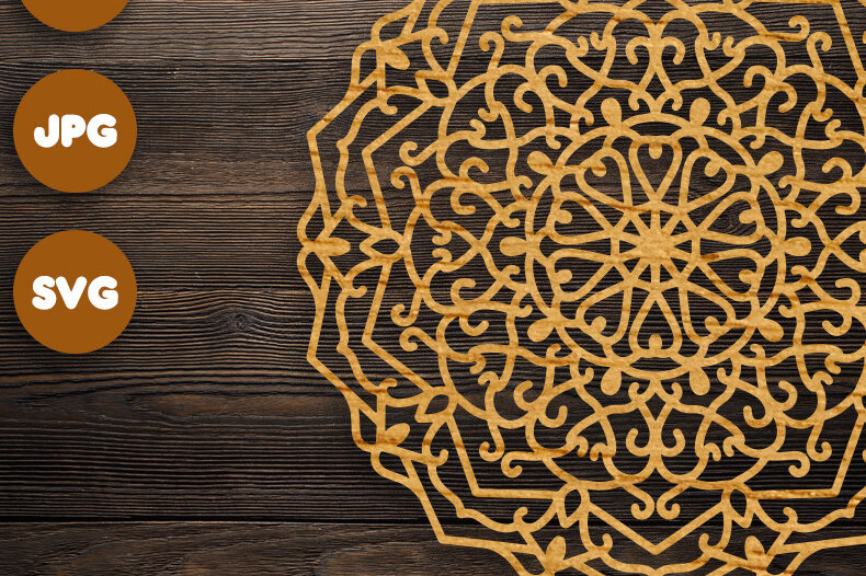 Intra απο ξύλο plywood 3mm-4mm πάχος 3D Mandala για Cricut Δίασταση 30x30 cm INTRAFABR-70799829