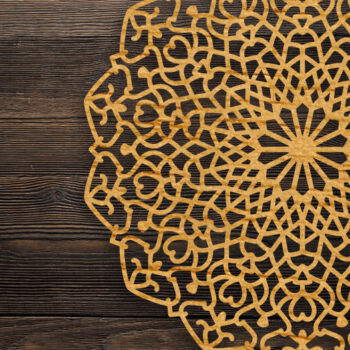 Intra απο ξύλο plywood 3mm-4mm πάχος 3D Mandala για Cricut Δίασταση 30x30 cm INTRAFABR-70980241 - Image 1