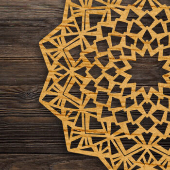 Intra απο ξύλο plywood 3mm-4mm πάχος 3D Mandala για Cricut Δίασταση 30x30 cm INTRAFABR-71433852 - Image 1