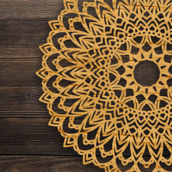 Intra απο ξύλο plywood 3mm-4mm πάχος 3D Mandala για Cricut Δίασταση 30x30 cm INTRAFABR-71433856 - Image 1