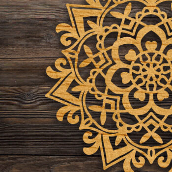 Intra απο ξύλο plywood 3mm-4mm πάχος 3D Mandala για Cricut Δίασταση 30x30 cm INTRAFABR-71433859 - Image 1