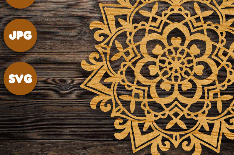 Intra απο ξύλο plywood 3mm-4mm πάχος 3D Mandala για Cricut Δίασταση 30x30 cm INTRAFABR-71433859