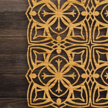 Intra απο ξύλο plywood 3mm-4mm πάχος 3D Mandala για Cricut Δίασταση 30x30 cm INTRAFABR-71606673 - Image 1