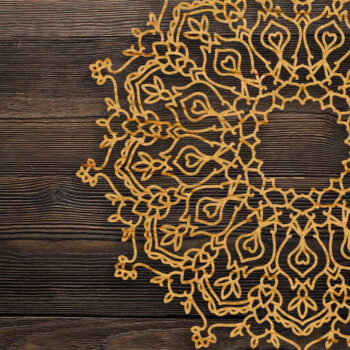 Intra απο ξύλο plywood 3mm-4mm πάχος 3D Mandala για Cricut Δίασταση 30x30 cm INTRAFABR-71734110 - Image 1