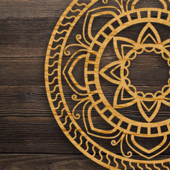 Intra απο ξύλο plywood 3mm-4mm πάχος 3D Mandala για Cricut Δίασταση 30x30 cm INTRAFABR-73009020 - Image 1