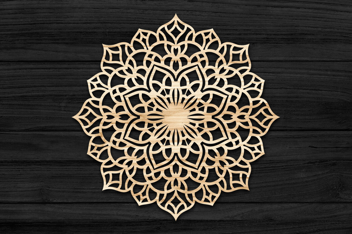 Intra απο ξύλο plywood 3mm-4mm πάχος 3D Mandala για Cricut Δίασταση 30x30 cm INTRAFABR-69575878