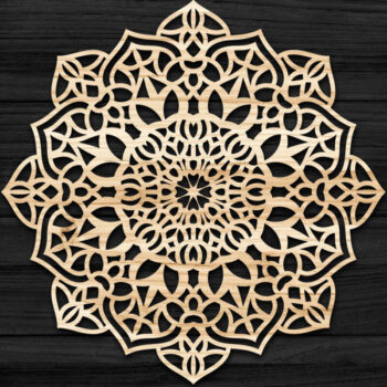 Intra απο ξύλο plywood 3mm-4mm πάχος 3D Mandala για Cricut Δίασταση 30x30 cm INTRAFABR-73485752 - Image 1