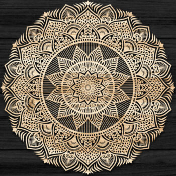 Intra απο ξύλο plywood 3mm-4mm πάχος 3D Mandala για Cricut Δίασταση 30x30 cm INTRAFABR-73487606 - Image 1