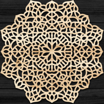 Intra απο ξύλο plywood 3mm-4mm πάχος 3D Mandala για Cricut Δίασταση 30x30 cm INTRAFABR-73487681 - Image 1