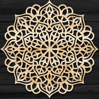 Intra απο ξύλο plywood 3mm-4mm πάχος 3D Mandala για Cricut Δίασταση 30x30 cm INTRAFABR-73489674 - Image 1