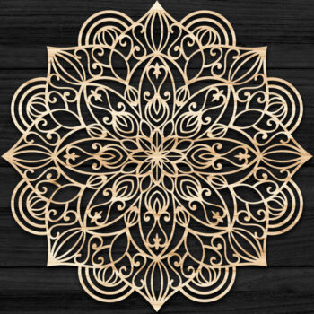 Intra απο ξύλο plywood 3mm-4mm πάχος 3D Mandala για Cricut Δίασταση 30x30 cm INTRAFABR-73583820 - Image 1