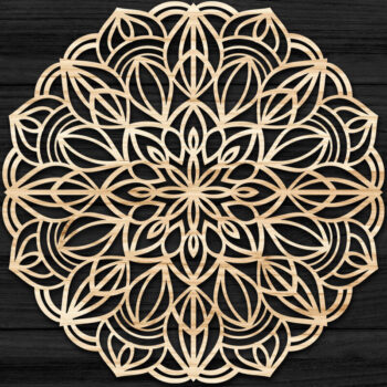 Intra απο ξύλο plywood 3mm-4mm πάχος 3D Mandala για Cricut Δίασταση 30x30 cm INTRAFABR-73584585 - Image 1