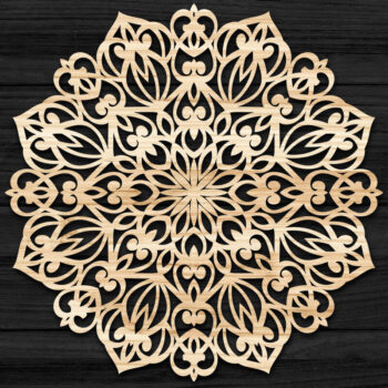 Intra απο ξύλο plywood 3mm-4mm πάχος 3D Mandala για Cricut Δίασταση 30x30 cm INTRAFABR-73588491 - Image 1