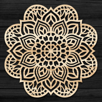 Intra απο ξύλο plywood 3mm-4mm πάχος 3D Mandala για Cricut Δίασταση 30x30 cm INTRAFABR-69576640 - Image 1