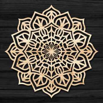 Intra απο ξύλο plywood 3mm-4mm πάχος 3D Mandala για Cricut Δίασταση 30x30 cm INTRAFABR-69576964 - Image 1