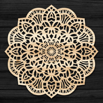 Intra απο ξύλο plywood 3mm-4mm πάχος 3D Mandala για Cricut Δίασταση 30x30 cm INTRAFABR-69573438 - Image 1