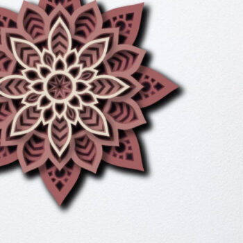 Intra απο ξύλο plywood 3mm-4mm πάχος 3D Mandala Δίασταση 30x30 cm INTRAFABR-18042908 - Image 2