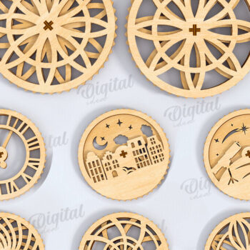 Intra απο ξύλο plywood 3mm-4mm πάχος Δέσμη 3D Mechanical Coasters Δίασταση 30x20 cm INTRAFABR-120710864 - Image 1