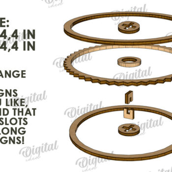 Intra απο ξύλο plywood 3mm-4mm πάχος Δέσμη 3D Mechanical Coasters Δίασταση 30x20 cm INTRAFABR-120710864 - Image 2