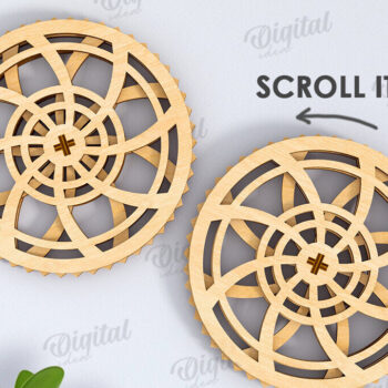 Intra απο ξύλο plywood 3mm-4mm πάχος Δέσμη 3D Mechanical Coasters Δίασταση 30x20 cm INTRAFABR-120710864 - Image 3