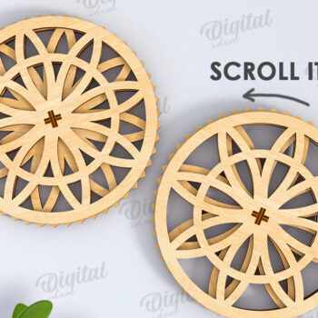 Intra απο ξύλο plywood 3mm-4mm πάχος Δέσμη 3D Mechanical Coasters Δίασταση 30x20 cm INTRAFABR-120710864 - Image 4