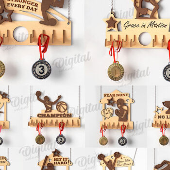 Intra απο ξύλο plywood 3mm-4mm πάχος δέσμη 3D Medal Holders Δίασταση 30x20 cm INTRAFABR-119261365 - Image 1