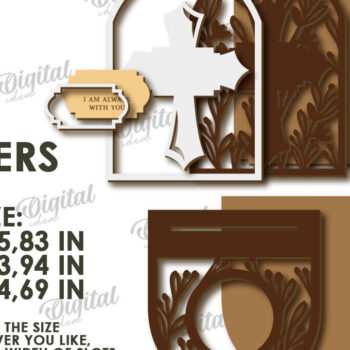 Intra απο ξύλο plywood 3mm-4mm πάχος 3D Memorial Κηροπήγιο Κοπή  Δίασταση 30x20 cm INTRAFABR-118768834 - Image 2