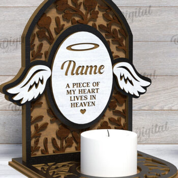 Intra απο ξύλο plywood 3mm-4mm πάχος 3D Memorial Κηροπήγιο Κοπή  Δίασταση 30x20 cm INTRAFABR-118768945 - Image 1