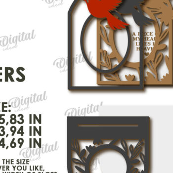 Intra απο ξύλο plywood 3mm-4mm πάχος 3D Memorial Κηροπήγιο Κοπή  Δίασταση 30x20 cm INTRAFABR-118769138 - Image 2