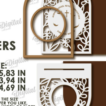 Intra απο ξύλο plywood 3mm-4mm πάχος 3D Memorial Κηροπήγιο Κοπή  Δίασταση 30x20 cm INTRAFABR-118769202 - Image 2