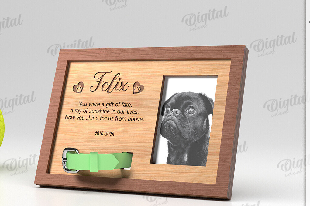 Intra απο ξύλο plywood 3mm-4mm πάχος 3D Memorial Πλαίσιο για κατοικίδια Δίασταση 20x30 cm INTRAFABR-120041571