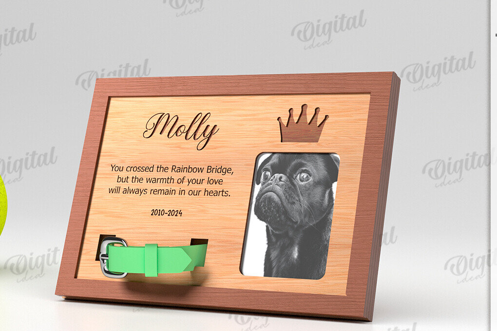 Intra απο ξύλο plywood 3mm-4mm πάχος 3D Memorial Πλαίσιο για κατοικίδια Δίασταση 20x30 cm INTRAFABR-120041227