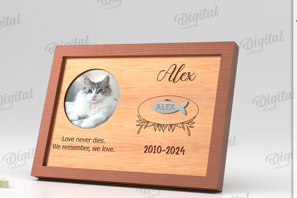 Intra απο ξύλο plywood 3mm-4mm πάχος 3D Memorial Πλαίσιο για κατοικίδια Δίασταση 20x30 cm INTRAFABR-120041316