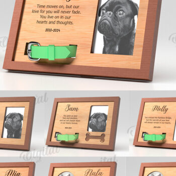 Intra απο ξύλο plywood 3mm-4mm πάχος κοπής με λέιζερ τρισδιάστατων πλαισίων για κατοικίδια Memorial Δίασταση 20x30 cm INTRAFABR-119900639 - Image 1