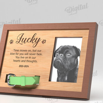 Intra απο ξύλο plywood 3mm-4mm πάχος κοπής με λέιζερ τρισδιάστατων πλαισίων για κατοικίδια Memorial Δίασταση 20x30 cm INTRAFABR-119900639 - Image 5