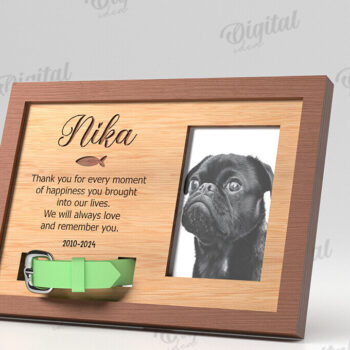 Intra απο ξύλο plywood 3mm-4mm πάχος κοπής με λέιζερ τρισδιάστατων πλαισίων για κατοικίδια Memorial Δίασταση 20x30 cm INTRAFABR-119900639 - Image 6