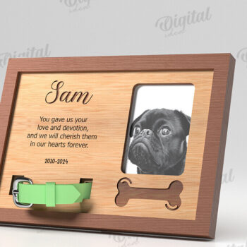 Intra απο ξύλο plywood 3mm-4mm πάχος κοπής με λέιζερ τρισδιάστατων πλαισίων για κατοικίδια Memorial Δίασταση 20x30 cm INTRAFABR-119900639 - Image 7