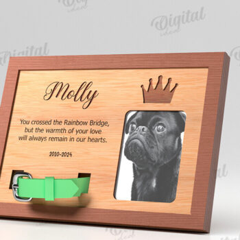 Intra απο ξύλο plywood 3mm-4mm πάχος κοπής με λέιζερ τρισδιάστατων πλαισίων για κατοικίδια Memorial Δίασταση 20x30 cm INTRAFABR-119900639 - Image 8