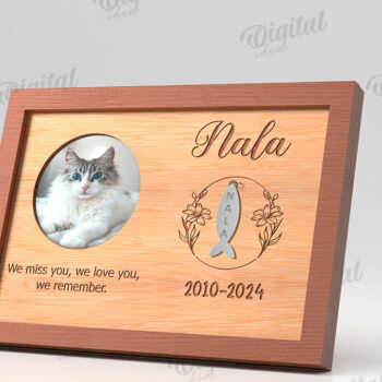 Intra απο ξύλο plywood 3mm-4mm πάχος κοπής με λέιζερ τρισδιάστατων πλαισίων για κατοικίδια Memorial Δίασταση 20x30 cm INTRAFABR-119900639 - Image 10