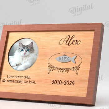 Intra απο ξύλο plywood 3mm-4mm πάχος κοπής με λέιζερ τρισδιάστατων πλαισίων για κατοικίδια Memorial Δίασταση 20x30 cm INTRAFABR-119900639 - Image 9