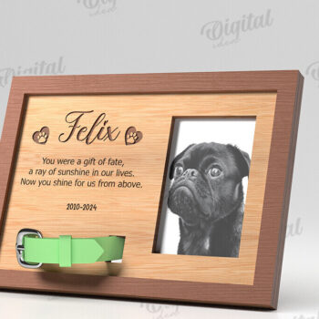 Intra απο ξύλο plywood 3mm-4mm πάχος κοπής με λέιζερ τρισδιάστατων πλαισίων για κατοικίδια Memorial Δίασταση 20x30 cm INTRAFABR-119900639 - Image 14