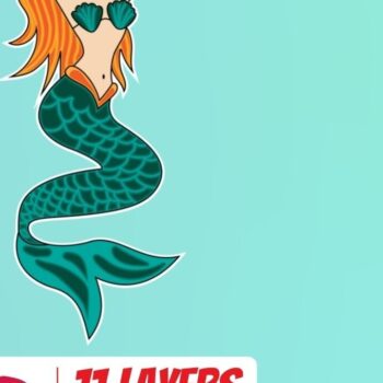 Intra απο ξύλο plywood 3mm-4mm πάχος 3D Mermaids Δίασταση 30x20 cm INTRAFABR-17904414 - Image 2