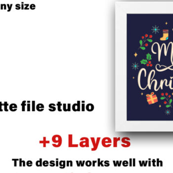 Intra απο ξύλο plywood 3mm-4mm πάχος 3D Merry Christmas Shadow Box Δίασταση 20x30 cm INTRAFABR-80967980 - Image 4